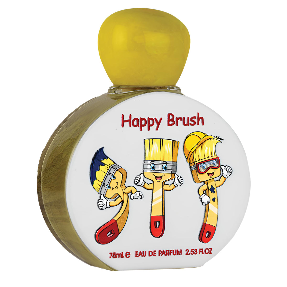 Lattafa Pride Happy Brush for Kids bottle close-up with playful design and kid-friendly scent.