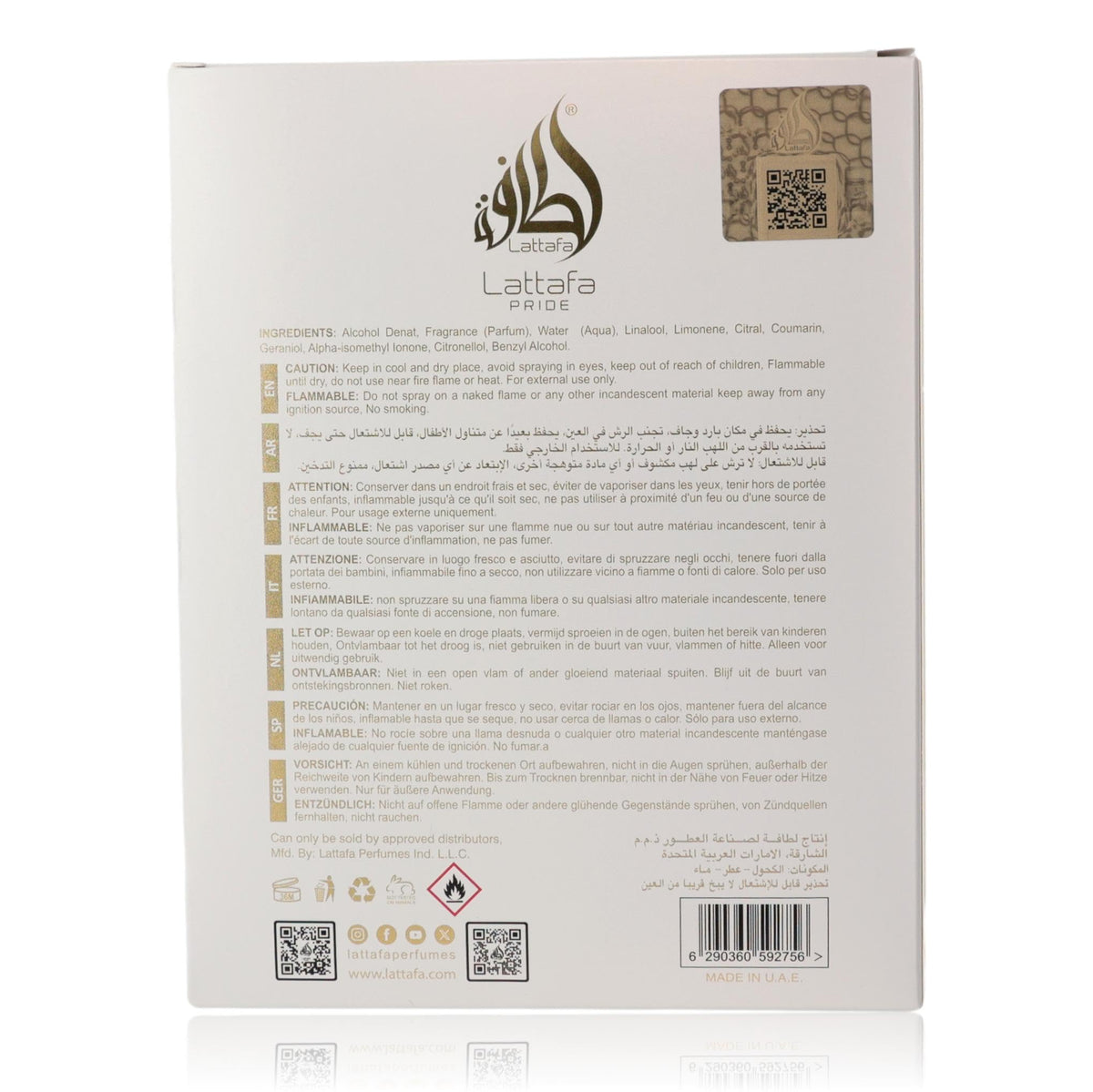 Lattafa Pride Kashan base notes of vetiver and sandalwood sustain warmth.