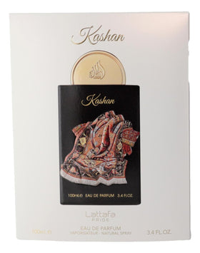 Lattafa Pride Kashan heart notes with raspberry and ambroxan enhance depth.