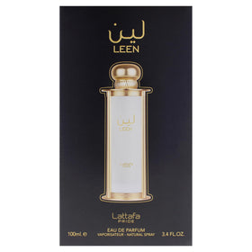 Lattafa Pride Leen note-graphic illustrates spicy and fruity balance for versatile wear.