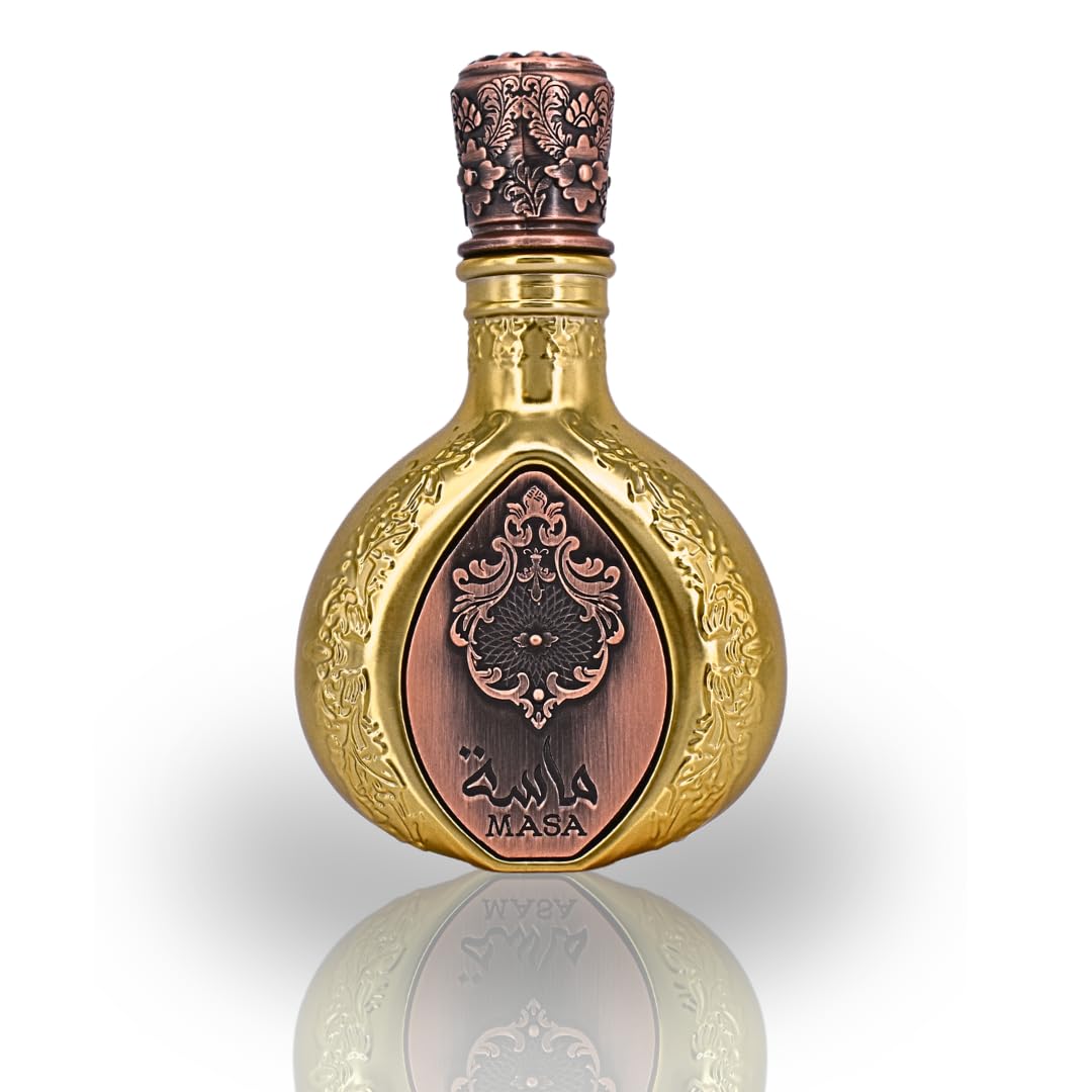 Lattafa Pride Masa bottle side, sleek unisex design