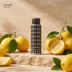 Lattafa Pride Pisa box packaging emphasizes gift-ready presentation and luxury.