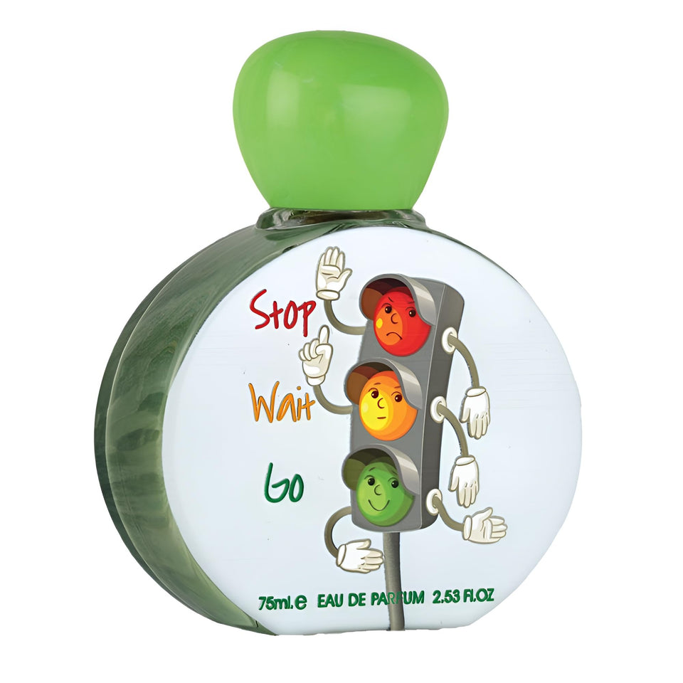 Lattafa Pride Stop Wait Go for Kids bottle front view, playful scent for daily adventures.