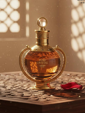 Lattafa Pure Crystal Pride elegant bottle makes a refined gift for fragrance lovers.