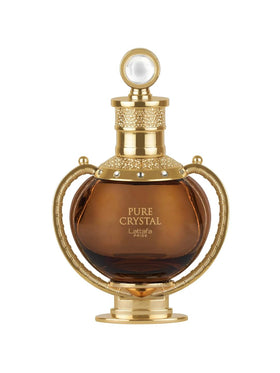Lattafa Pure Crystal Pride opening with citrus for daytime freshness and confident first impression.
