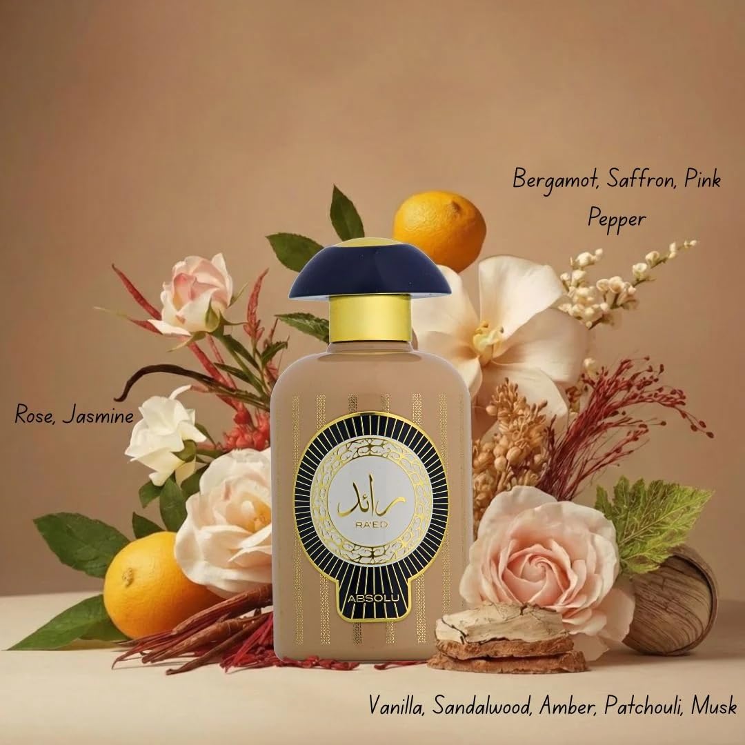 Elegant Lattafa packaging box for Ra'ed Absolu premium gifting appeal.