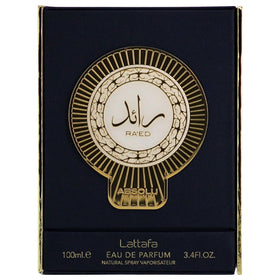 Lattafa Ra'ed Absolu warm base notes cedar amber for longevity.
