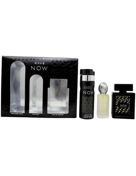 Lattafa Rave Now gift set display box for stylish gifting