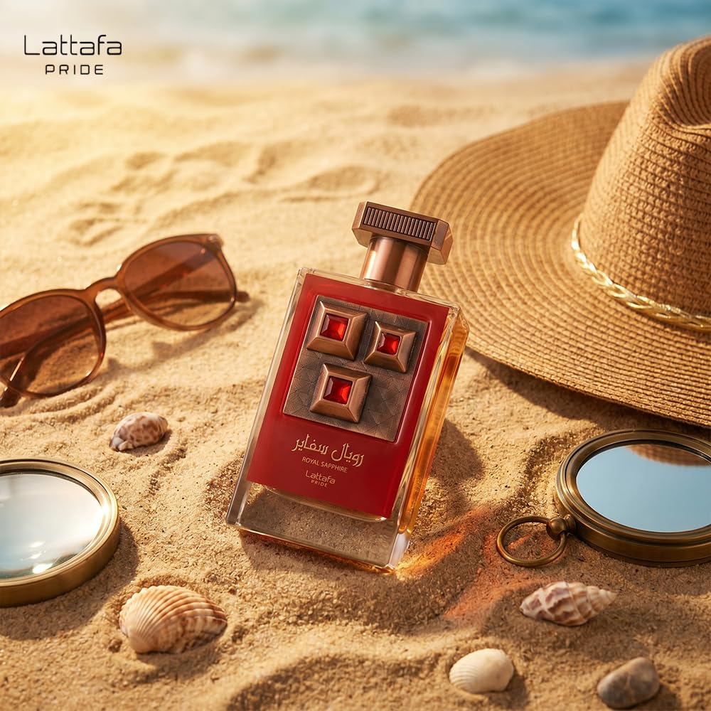 Lattafa Royal Sapphire box packaging presented for gifting elegance