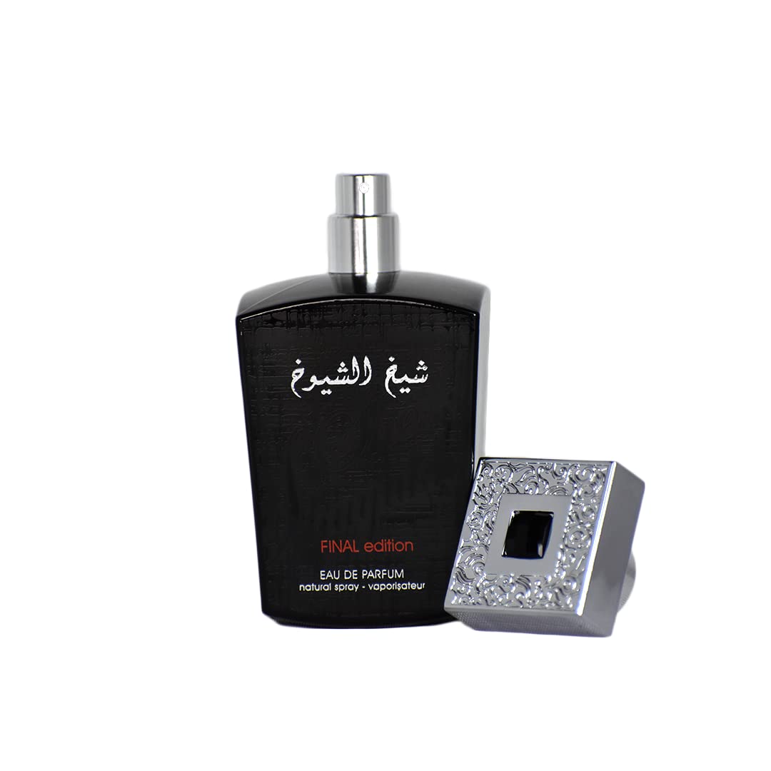 Lattafa Sheikh Al Shuyukh Final Edition box and bottle pair for gifting