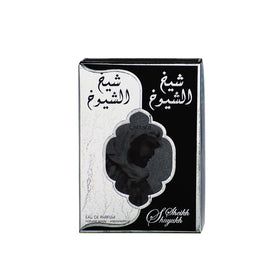 Lattafa Sheikh Al Shuyukh Final Edition front view bottle highlights bold masculine packaging