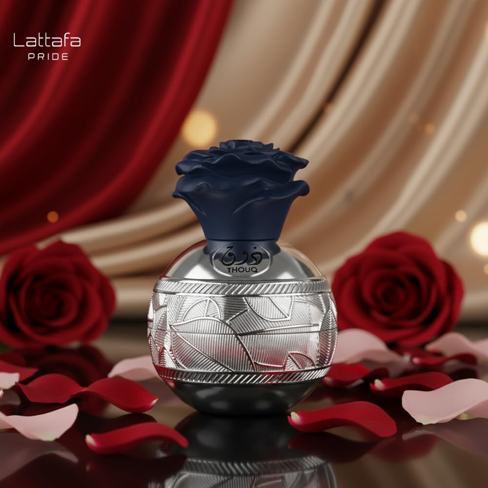 Lattafa Thouq unisex EDP base amber and vetiver provide warm sophistication