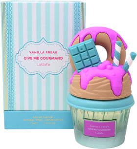 Lattafa Vanilla Freak spray cap close-up, emphasizing precise application and packaging quality.