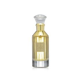 Lattafa Velvet Oud bottle front, luxurious amber-woody silhouette for evening occasions