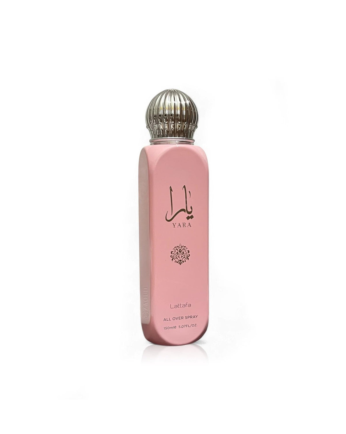 Lattafa Yara All Over Spray bottle offers a versatile daily refresh for body, hair, and clothes