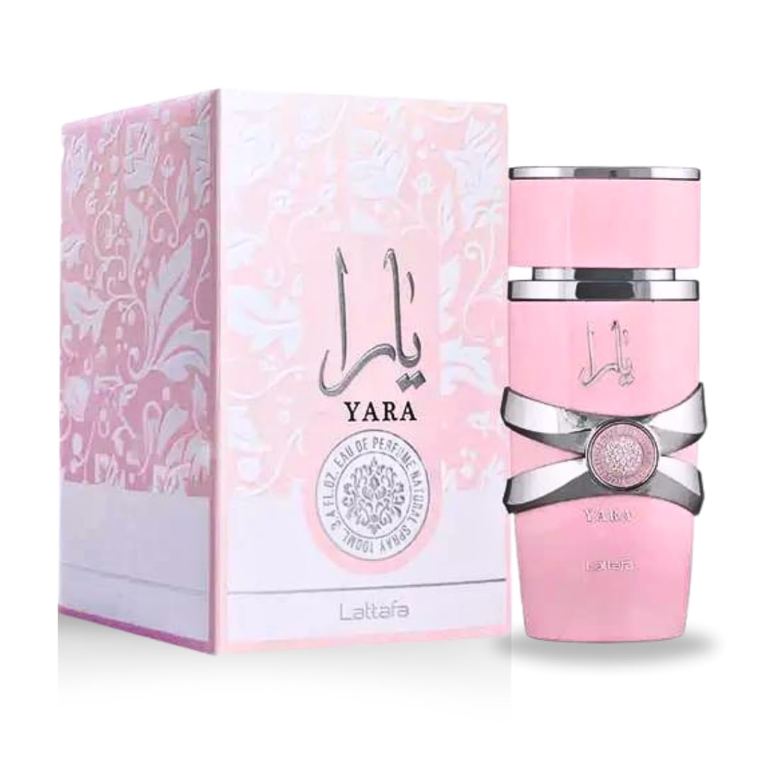 Lattafa Yara spray action, easy application and long-lasting scent.