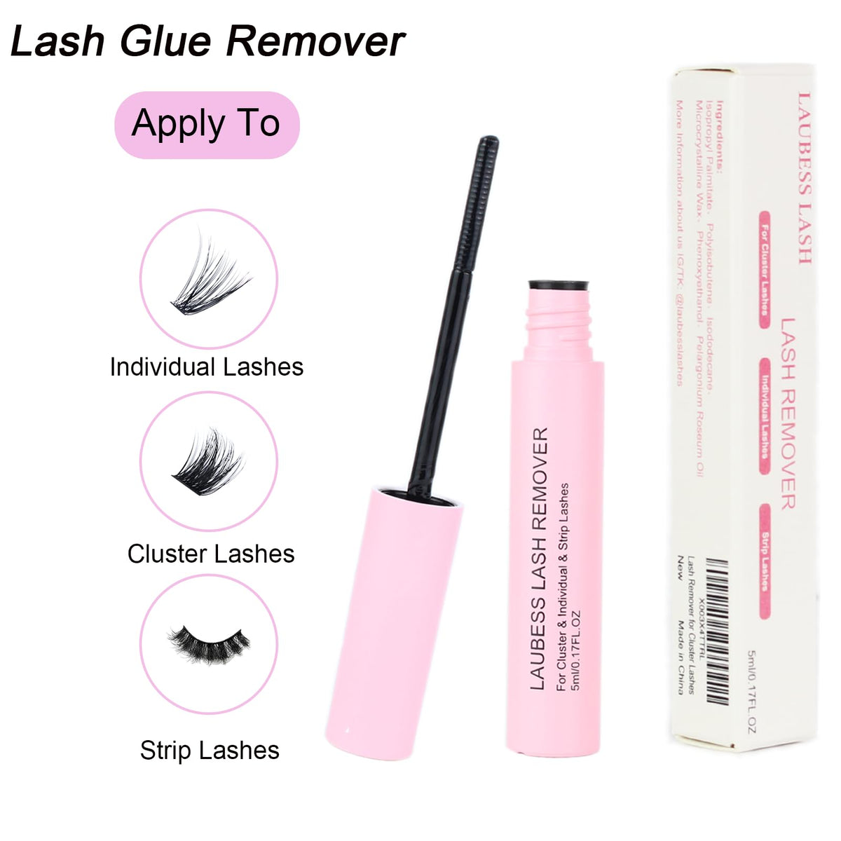 LAUBESS DIY lash setup ready for home styling.