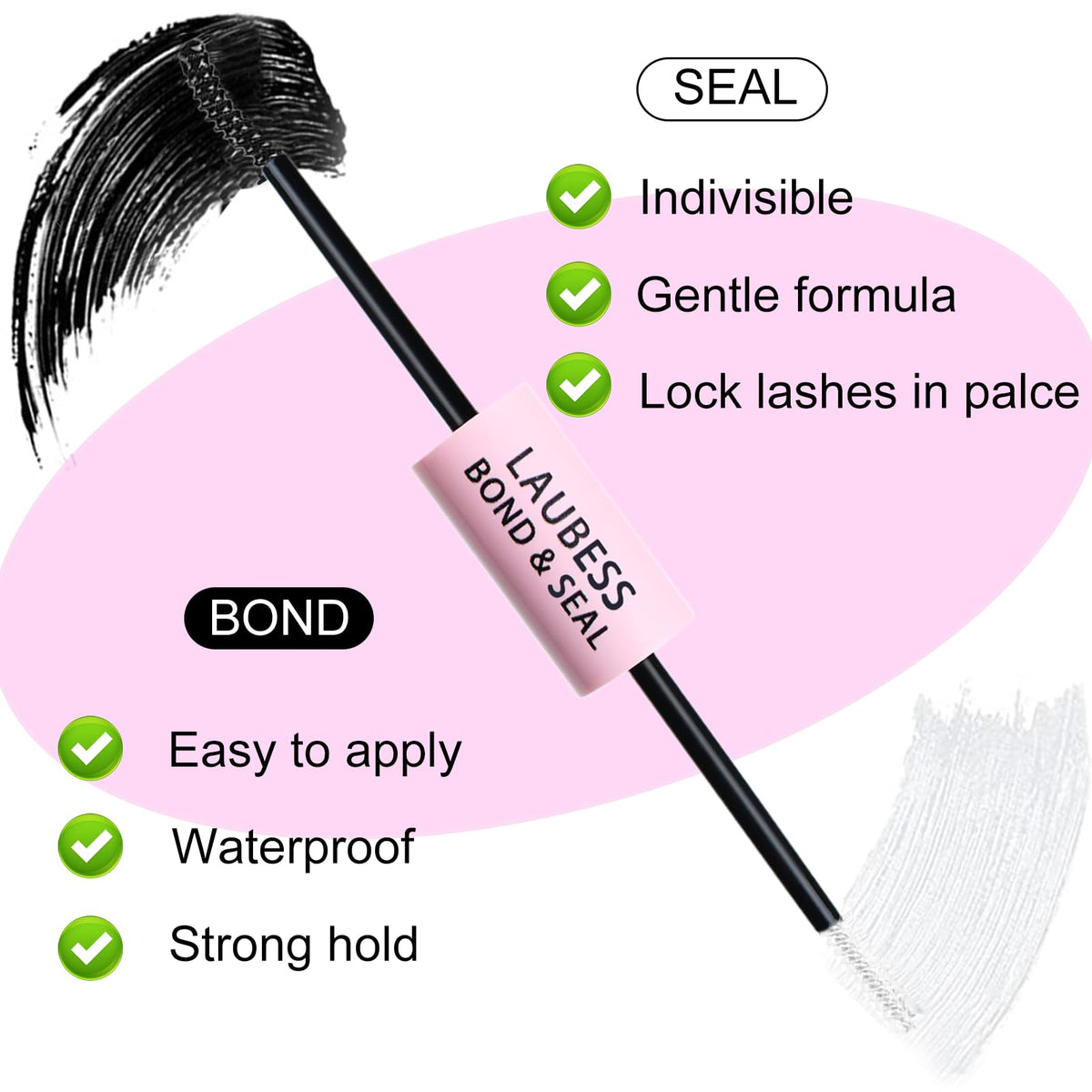 LAUBESS compact lash kit packaging designed for home use.