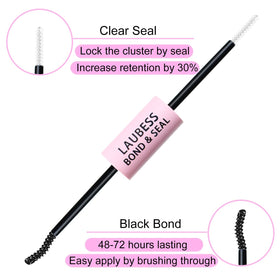 LAUBESS seal application showing waterproof finish for lashes.