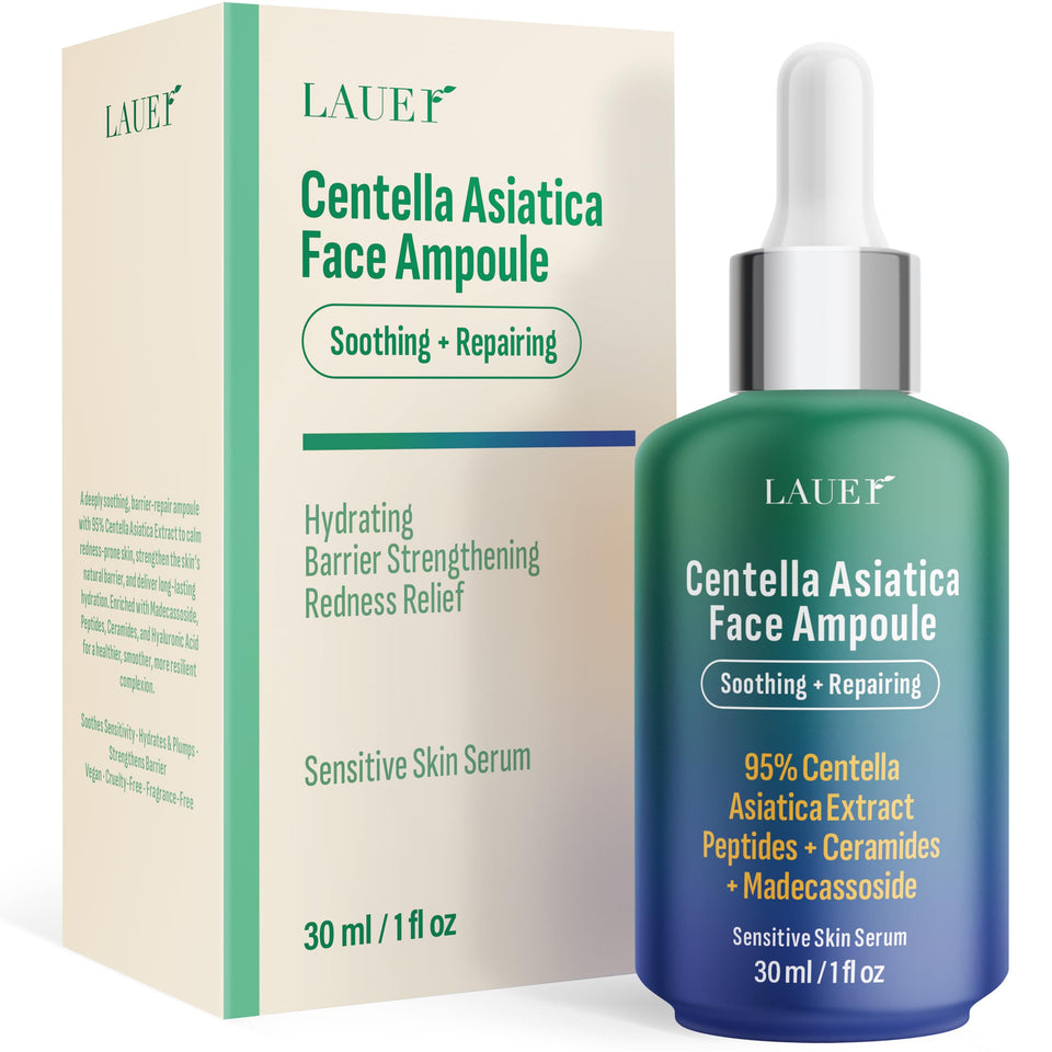 Lauer Cosmetic Centella Asiatica ampoule bottle for soothing redness