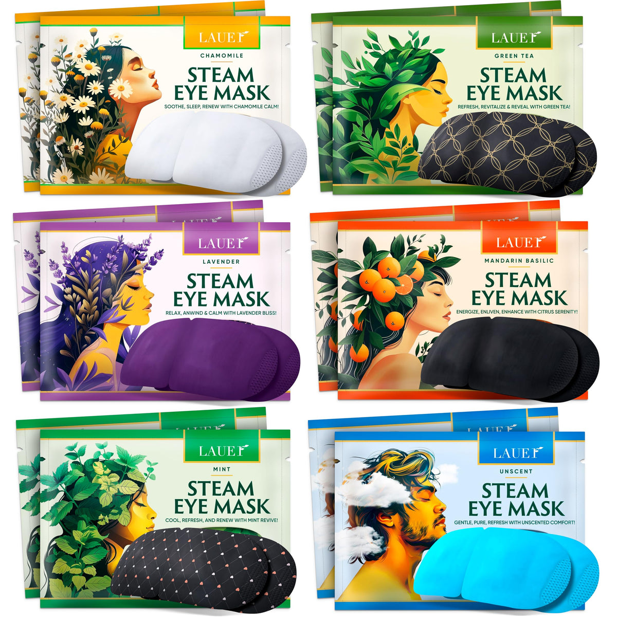 Lauer Cosmetic heated eye steam mask lavender scent soothing tired eyes