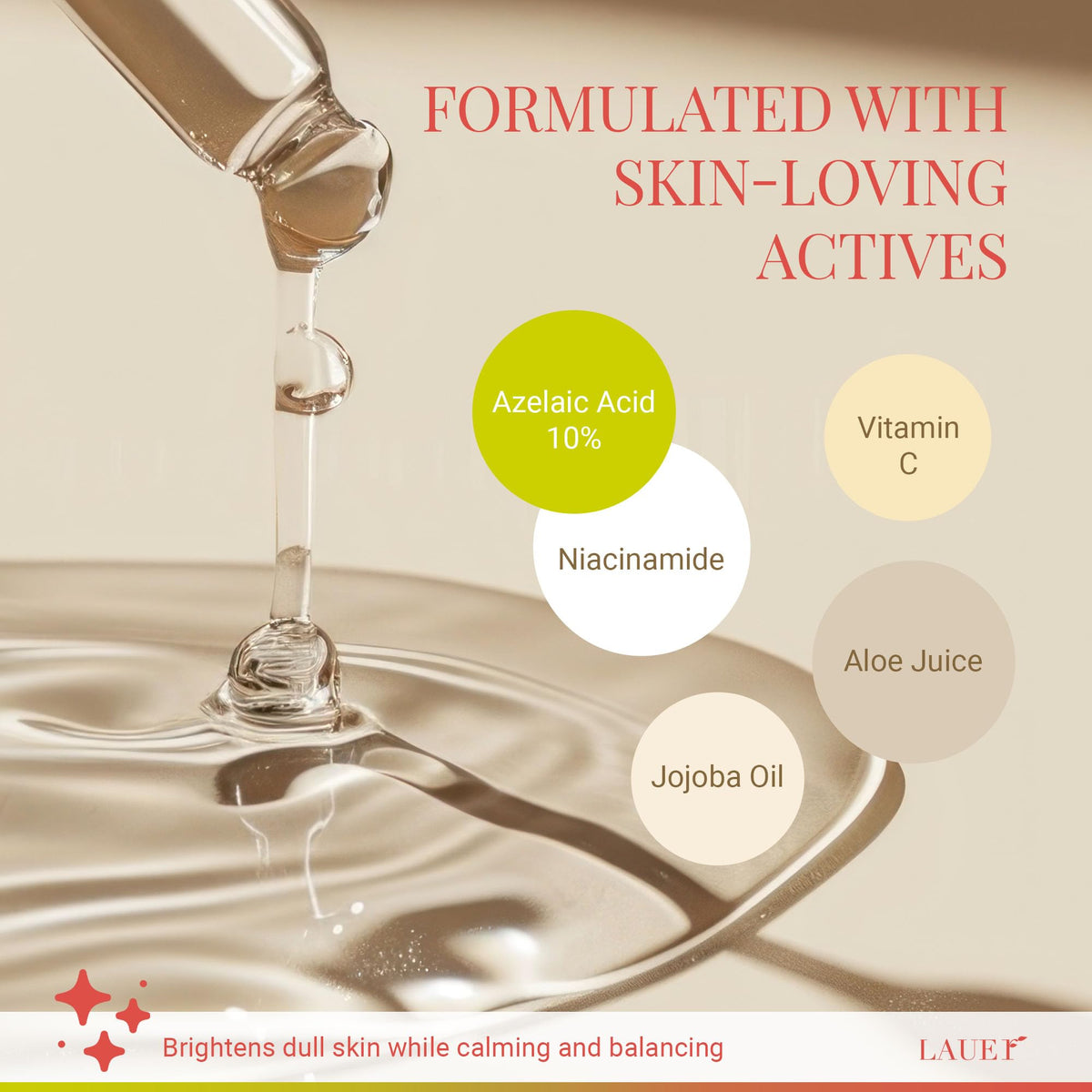 LAUER COSMETIC Niacinamide and Vitamin C blend highlight promotes brightening potential