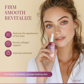 Lauer Cosmetic serum bottle close-up emphasizing deep hydration
