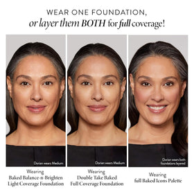 Warm-toned Laura Geller blush and bronzer for natural definition.