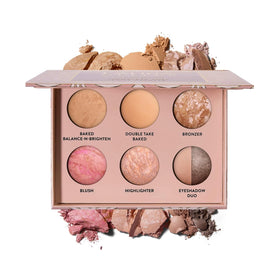 Laura Geller Baked Icons palette front view with all-in-one makeup options for on-the-go looks.