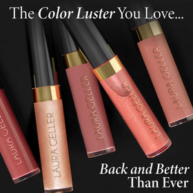 LAURA GELLER Color Luster Lip Gloss Turkish Delight packaging shows easy application.