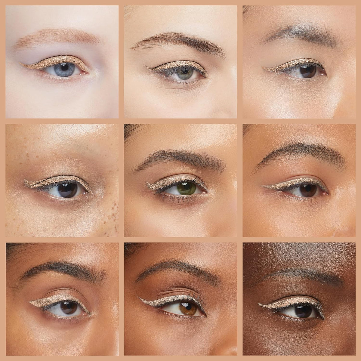 LAURA GELLER INKCredible Gel Eyeliner beige swatch natural-look for versatile wear