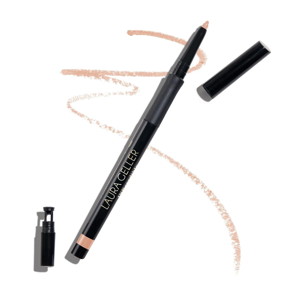 LAURA GELLER INKCredible Gel Eyeliner beige swatch for natural daytime look