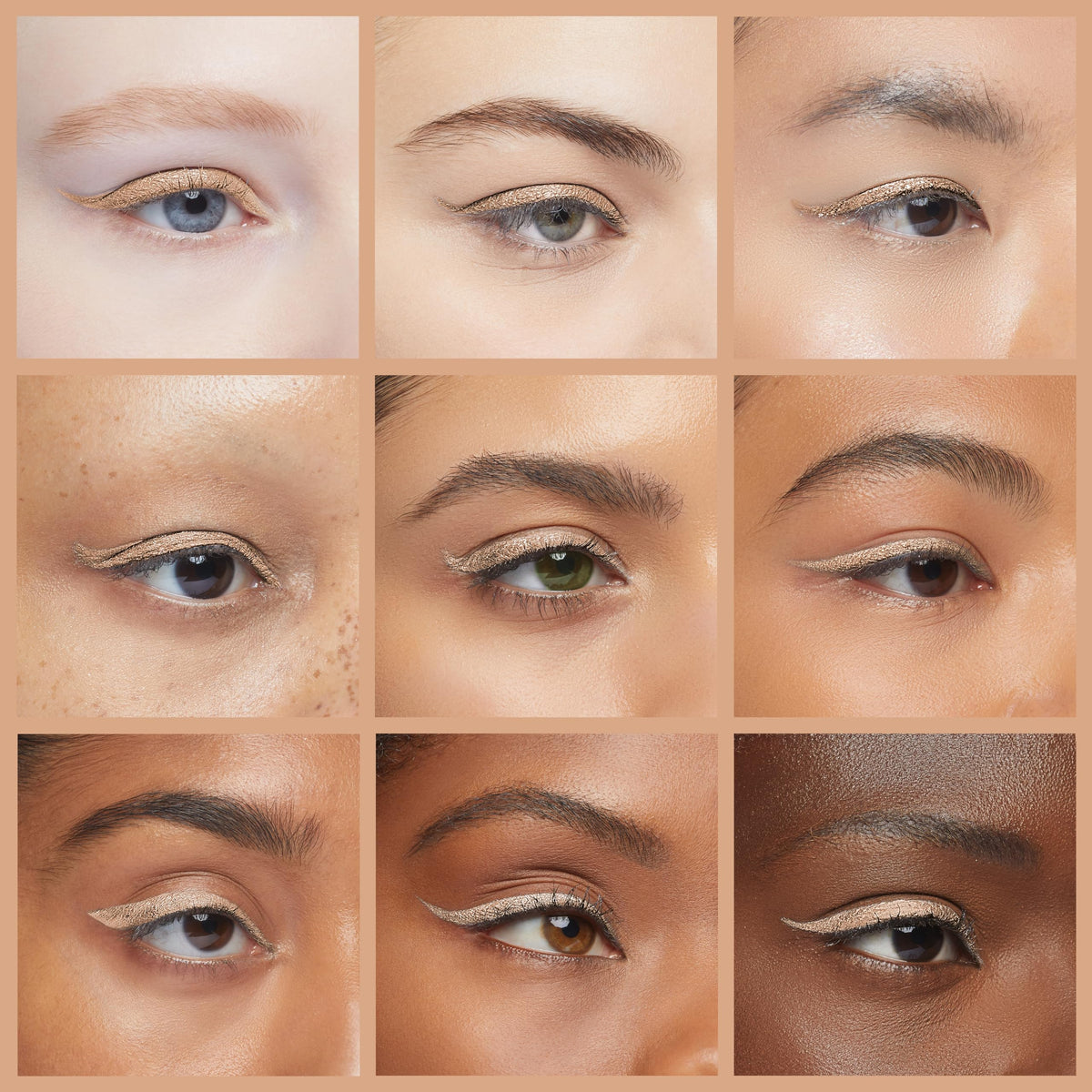 LAURA GELLER INKCredible Gel Eyeliner beige waterproof formula resists humidity