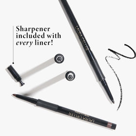 Built-in sharpener on LAURA GELLER INKCREDIBLE Gel Eyeliner for on-the-go sharpening.