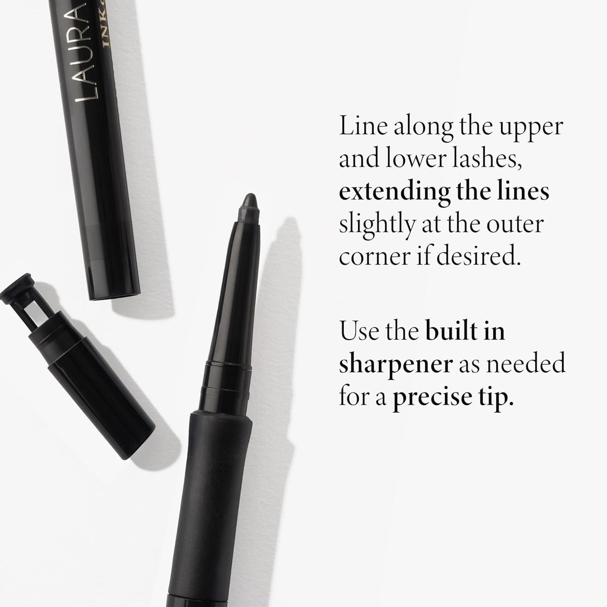 Waterproof test on LAURA GELLER INKCREDIBLE Gel Eyeliner confirms sweat resistance.