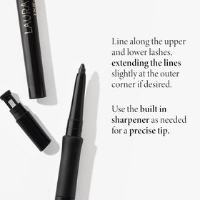 Waterproof test on LAURA GELLER INKCREDIBLE Gel Eyeliner confirms sweat resistance.
