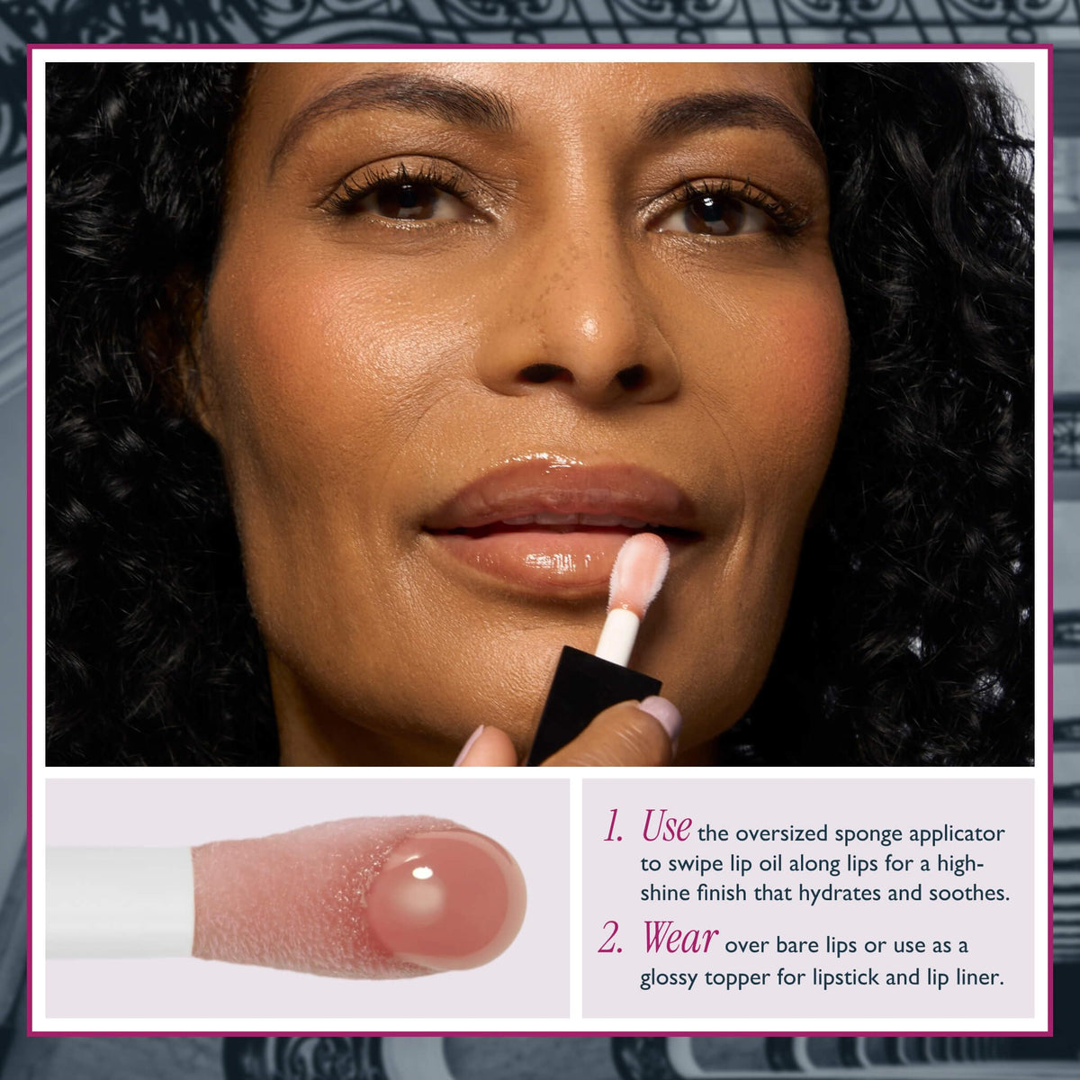 LAURA GELLER NEW YORK lip oil with squalane and peptides nourishes with conditioning shine