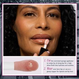 LAURA GELLER NEW YORK lip oil with squalane and peptides nourishes with conditioning shine