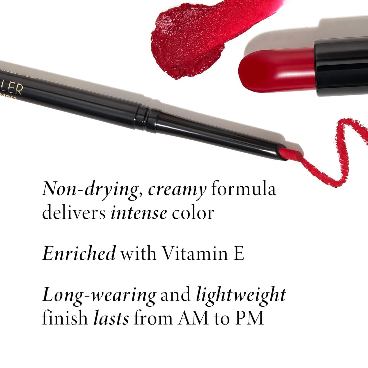 Laura Geller Modern Classic Lipstick Berry Bliss hydration view.