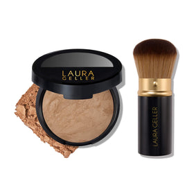 Laura Geller New York baked balance-brighten foundation delivers color-correcting radiance for a flawless look.