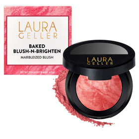 LAURA GELLER NEW YORK Baked Blush-n-Brighten Cherry Custard swatch on skin for a natural flush.