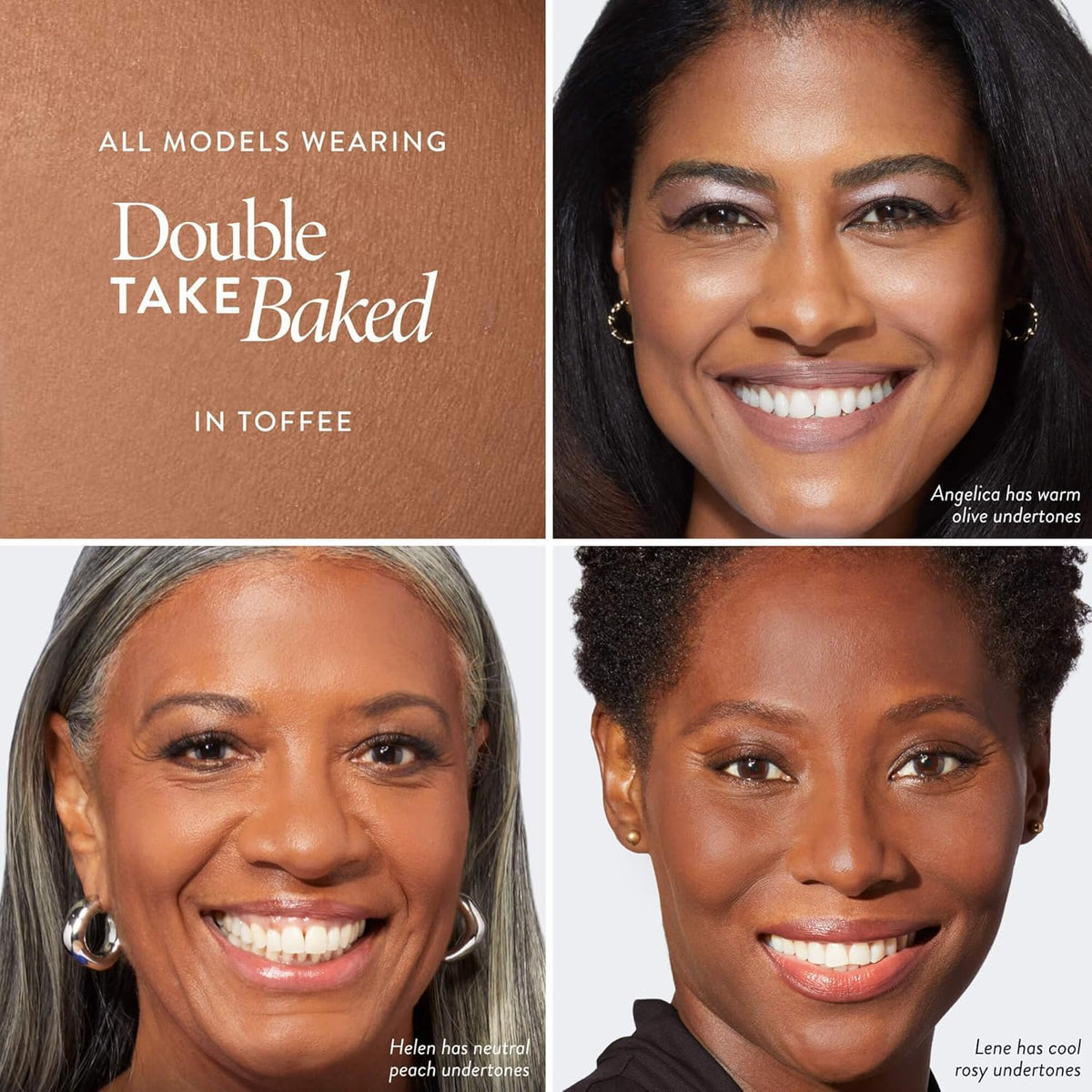 LAURA GELLER NEW YORK Baked Double Take Toffee swatch demonstrates matte finish.