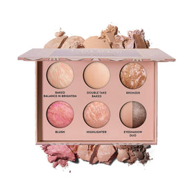 Laura Geller New York baked icons compact palette close-up for an all-in-one makeup routine.