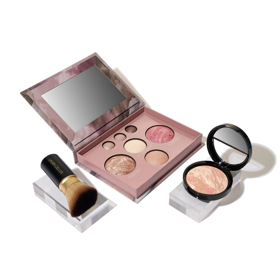 LAURA GELLER NEW YORK Baked Starter Kit porcelain packaging for easy on-the-go makeup touch-ups