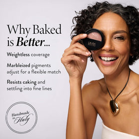 LAURA GELLER NEW YORK balance-n-brighten Toffee blended on skin for seamless finish