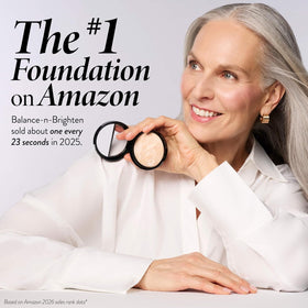 LAURA GELLER NEW YORK balance-n-brighten Toffee brush application demonstrates buildable coverage