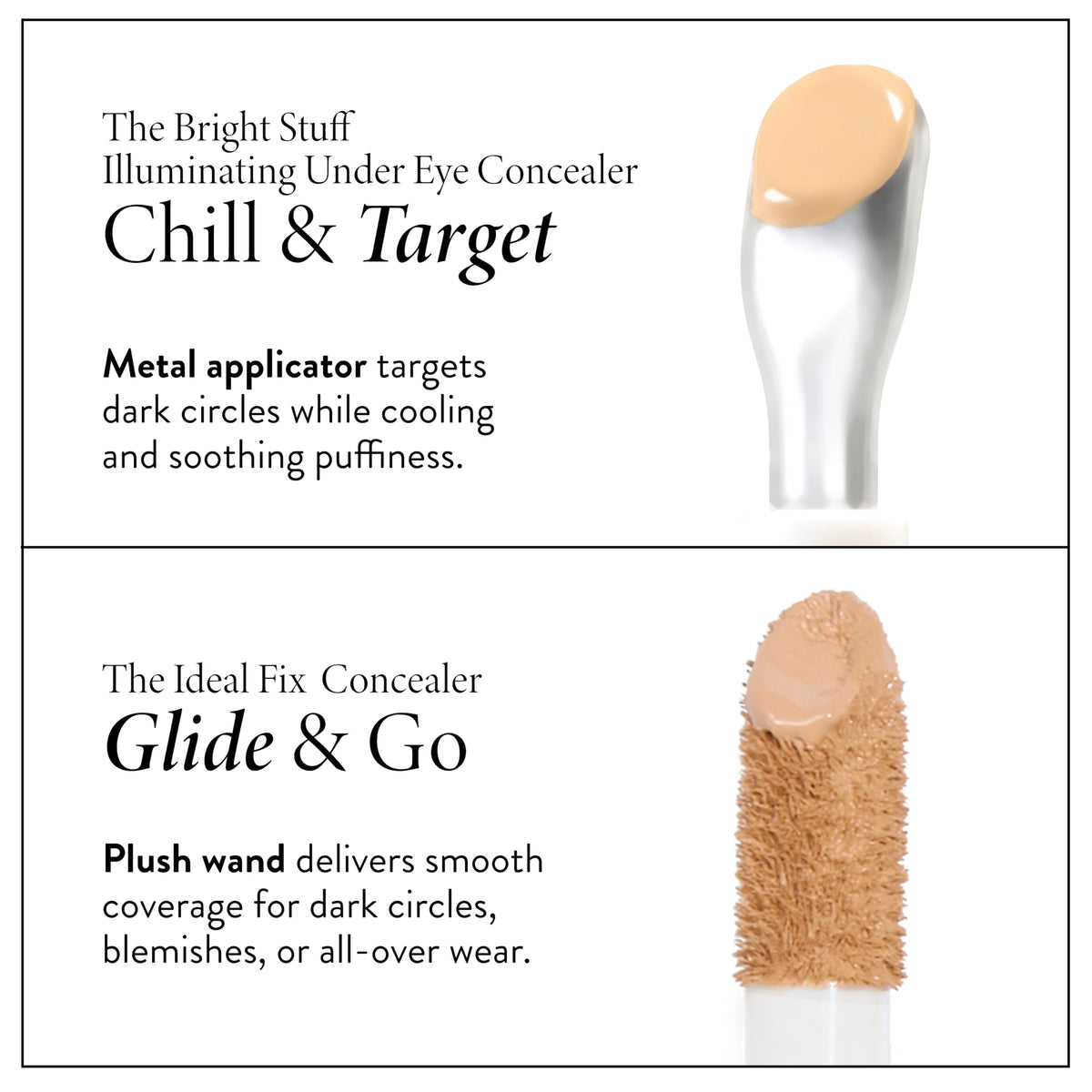 Porcelain shade delivers natural coverage for subtle, even-toned under-eyes.