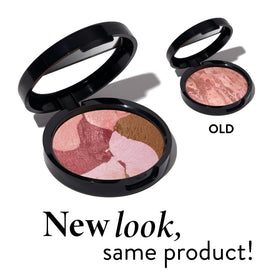 LAURA GELLER NEW YORK bronzer blush duo swatches on skin for quick all-in-one color.