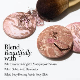 Laura Geller New York Bronzer Brush used for precise contour and all-over warmth.