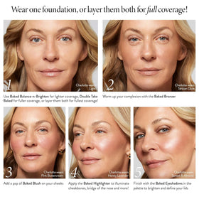 Laura Geller New York bronzer swatch for natural contour and glow.